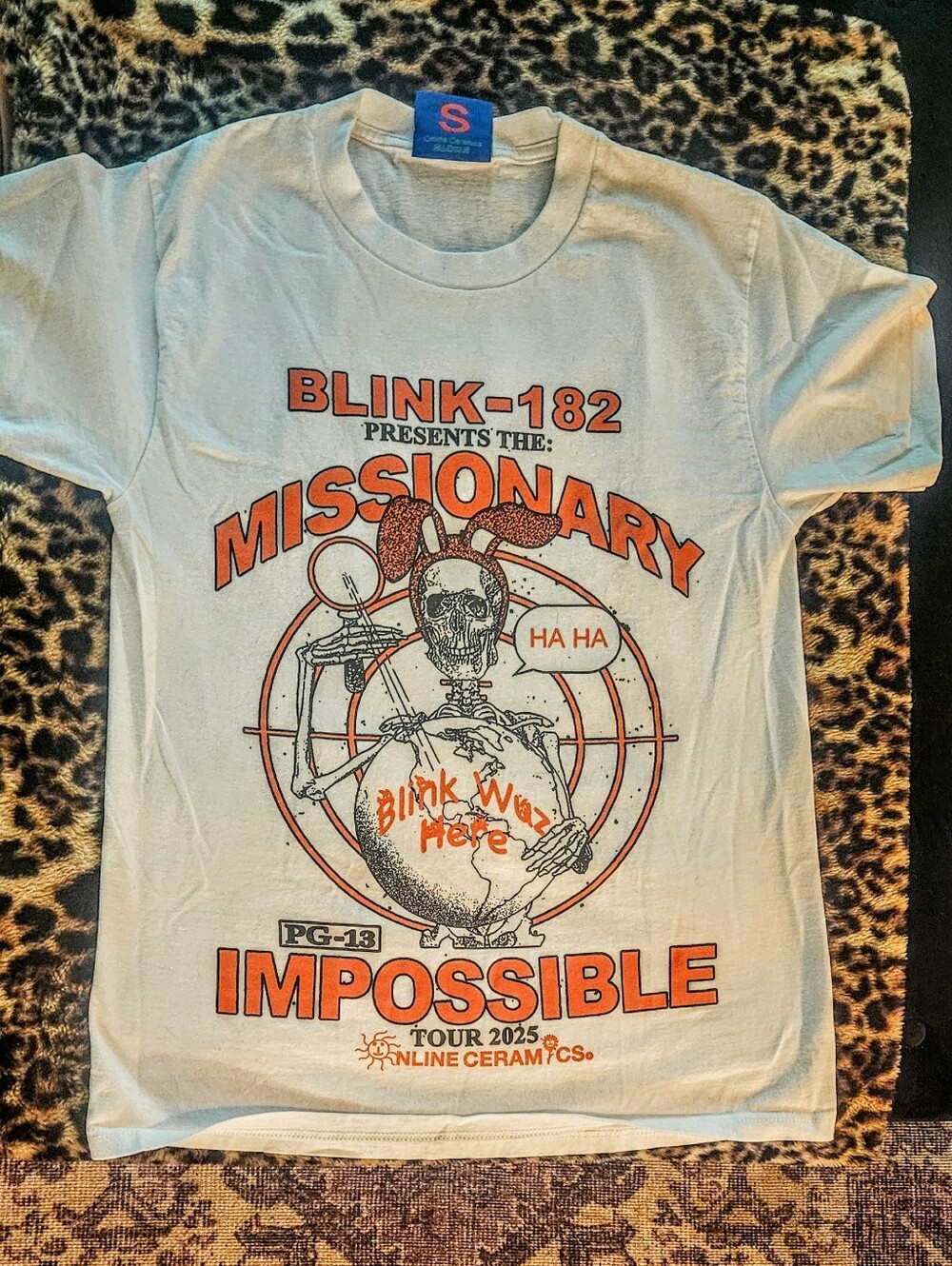 Blink-182 Missionary Impossible Tour 2025 Graphic Tee - White/Orange